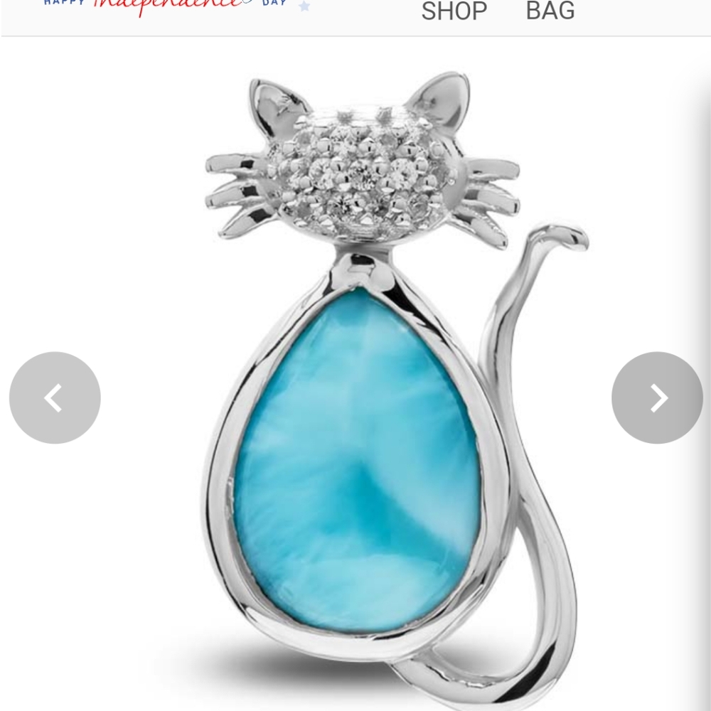 Marahlago Larimar "cat" necklace
